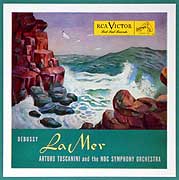 Arturo Toscanini conducts the NBC Symphony Orchestra in Debussy's La Mer (1950 LP cover)