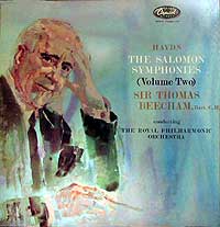 Sir Thomas Beecham conducts the Royal Philharmonic Orchestra in the Haydn Military Symphony (Angel LP cover)