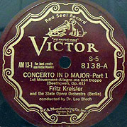 Fritz Kreisler 78 label