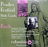 One of the Columbia LPs of the first Prades Festival featuring Bach