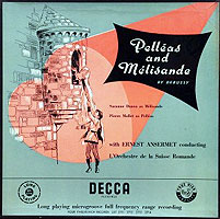 Ernest Ansermet conducts Pelleas et Melisande (London LP set cover)